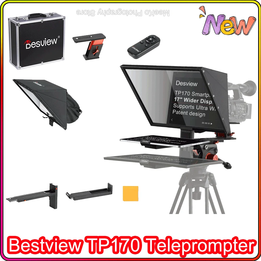 

Desview Bestview TP170 Universal Teleprompter for DSLR Camera Smartphone iPad Interview Protable Camera teleprompter