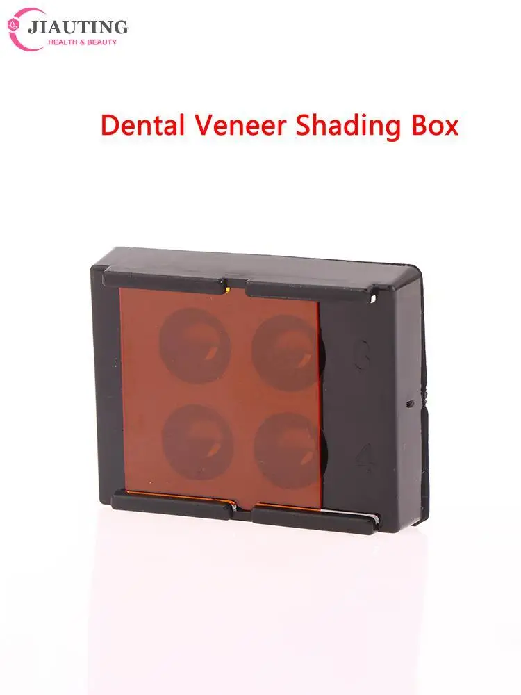 

1pcs 4 Holes Plastic Dental Veneer Storage Box Teeth Patch Shading Light Box 4 Holes Membrane Tooth Denture Retainer Molar Box