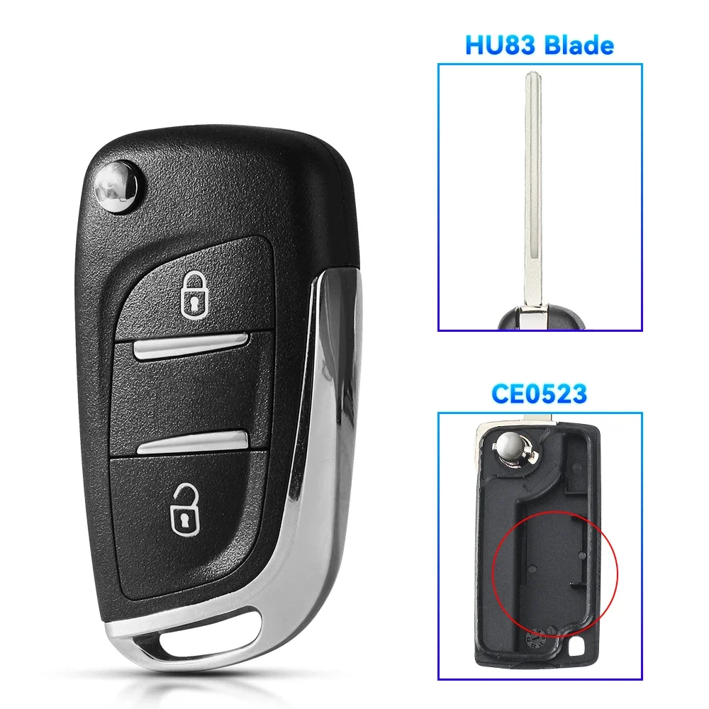 

Модифицированный Автомобильный ключ KEYYOU для Peugeot 306 407 807 Partner для Citroen Coupe VTR C2 C4 C5 C6 Berlingo Xsara VA2/HU83 CE0523 CE0536