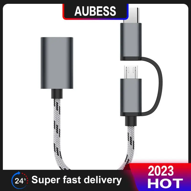 

Micro Usb To Usb3.0 Cable 2 In 1 Cable Adapter Usb-c Adapter Transmission Charging. For Otg Type C Data Transfer Cable Phone
