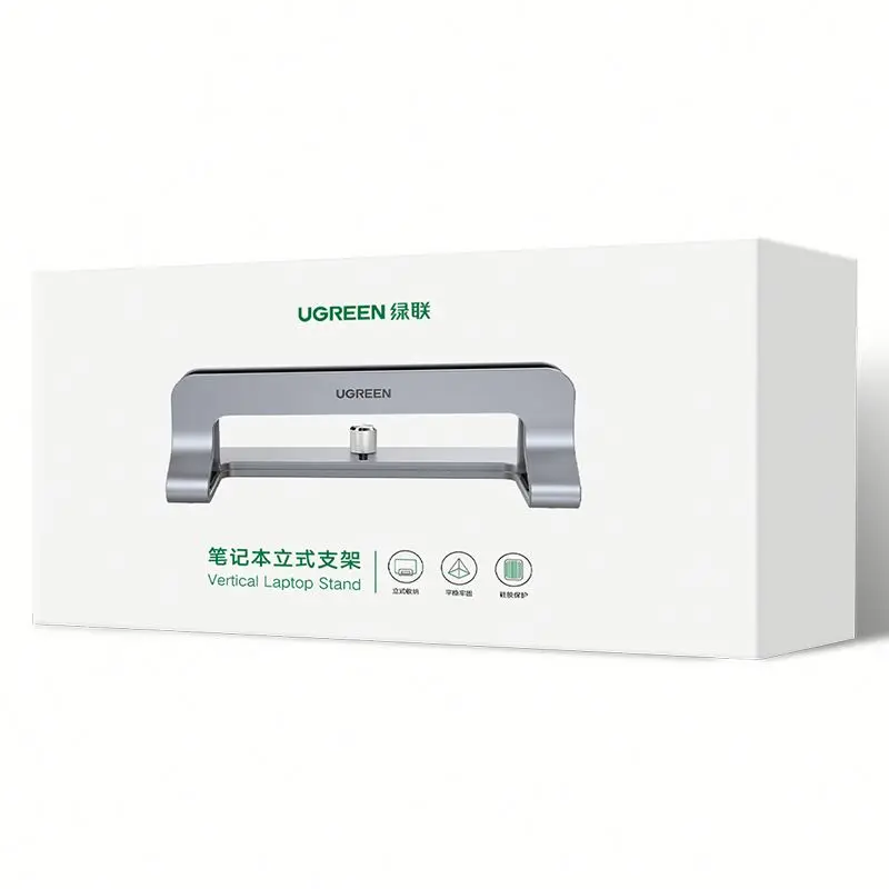 Вертикальная подставка для ноутбука UGREEN, алюминиевая док-станция, совместимая с MacBook ProAir, регулируемая настольная подставка для ноутбука (art.: 3920d97397e51) - 3920d97397e51