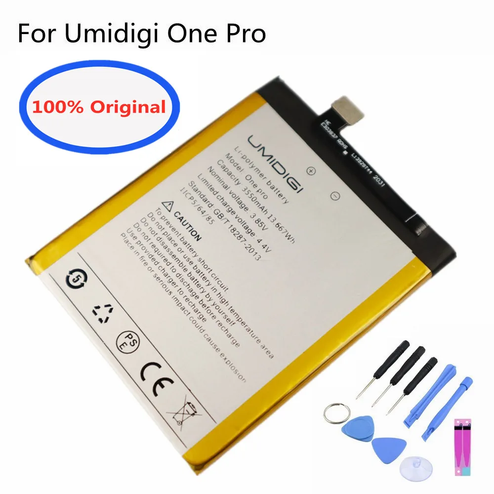 

New 3550mAh UMI Mobile Phone Replacement Battery For Umi Umidigi One Pro OnePro High Quality Backup Batteries Batteria + Tools