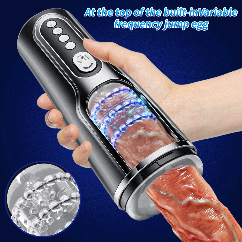 Automatic Male Masturbator Vibrator Telescopic Masturbator Cup For Men Blowjob Sex Machine Realistic Vagina Sex Toys for Adult