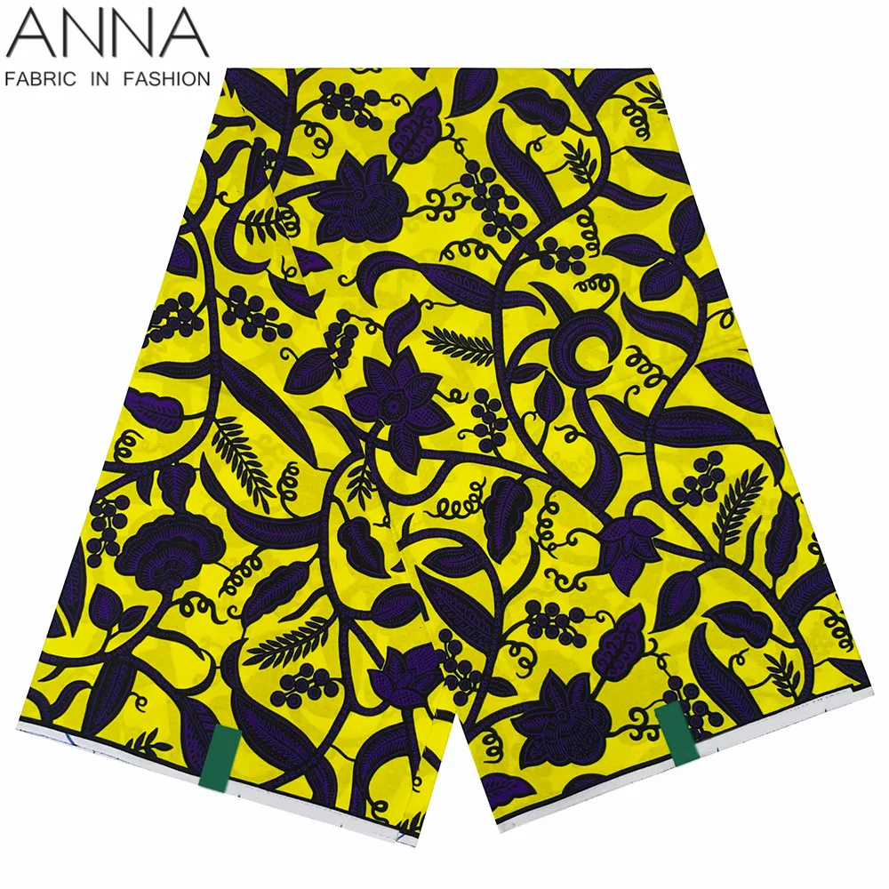 Настоящий воск Анкара с блоковыми принтами ткань в стиле батик африканская