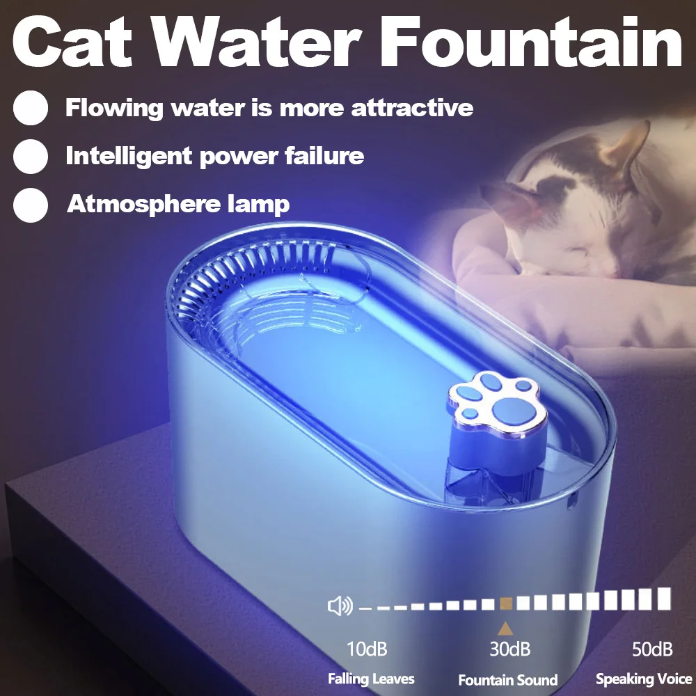 

Large Capacity Cat Water Fountain Dog Auto Water Feeder Multi-filtering Drinker Bowl Dog Kitten Smart Drinker Water Dispenser