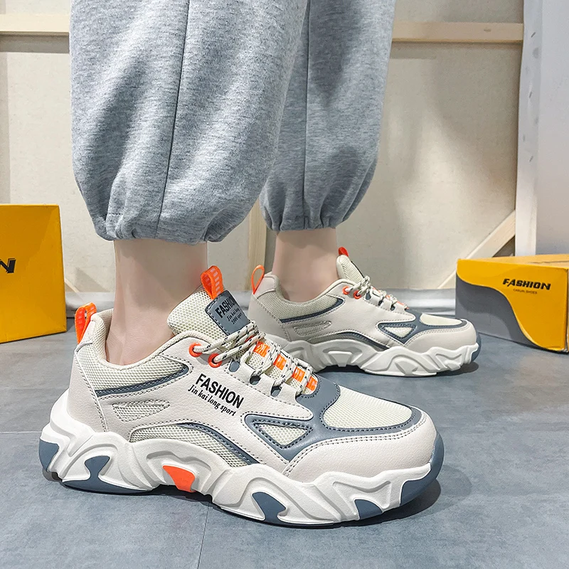 Anti-Slip Breathable Men's Casual Sneakers Comfortable Adult Teenagers Outdoor Running Shoes Walking Shoes School Sports Shoes