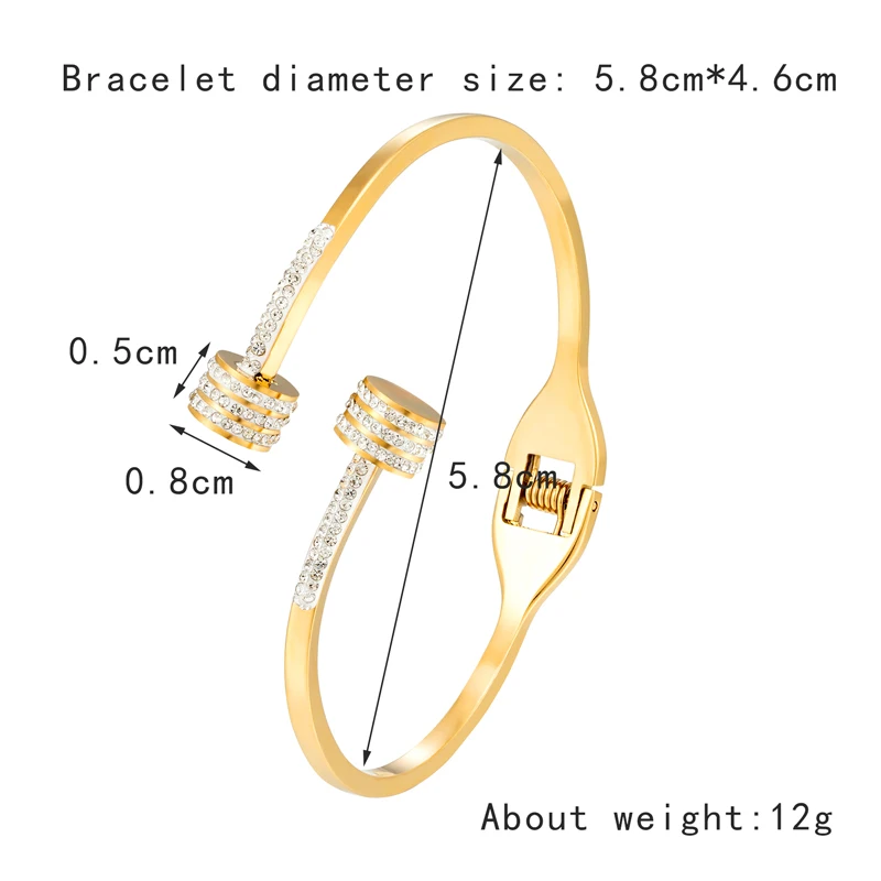 Высокое качество уникальный дизайн белый кристалл двойная головка ногтя браслет