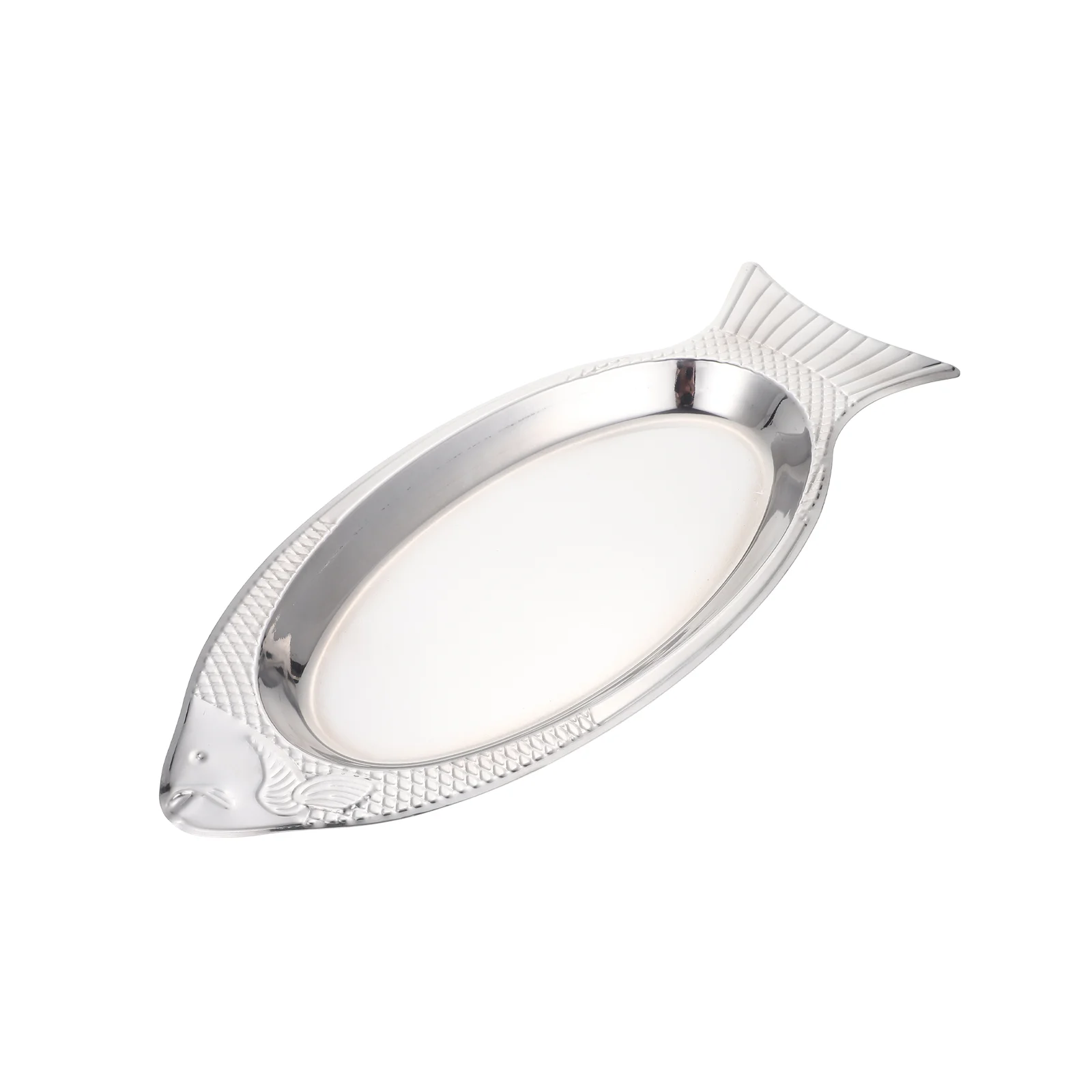 

BBQ Fish Plate Storage Dish Creative Fish-shaped Grilled Heat-resistant Stainless Steel Food