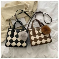 2022 new women bag luxury color contrast large weave tote new high quality pu leather handbag high capacity messenger bags