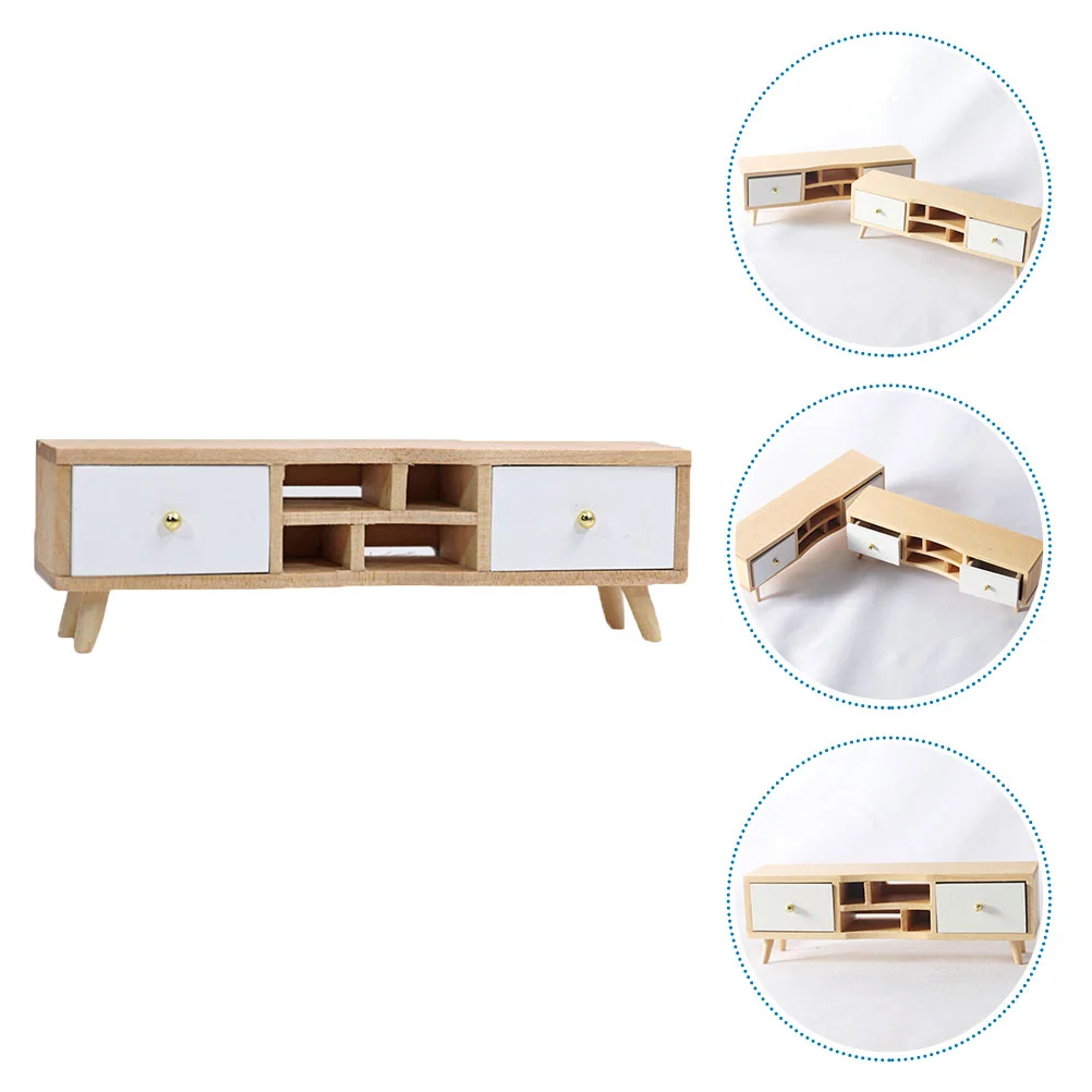 

Furniture Miniatures Drawer Model House Cabinet Wooden Craft Cupboard Figurines