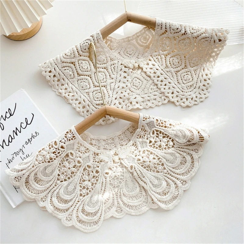 

False Collar Detachable Sweater Decorative Hollow out Neckline Dickey Collar