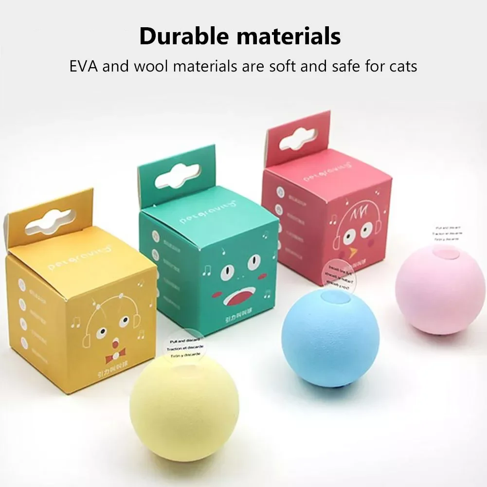 

2022NEW Pet Ball Cat Toys Ball With Catnip Smart Touch Sounding Safe Toys Interactive Pet Toys Squeak Toys Ball Pet Supplies