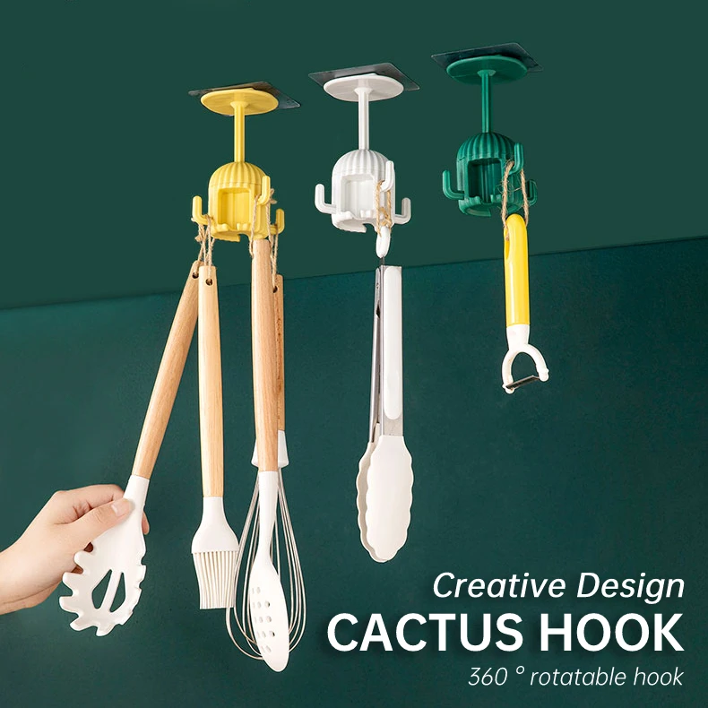 

_ Кухонный крючок, многофункциональные крючки, стойка на 360 градусов для органайзера и хранения, вешалка для ложек, аксессуары, легкая в уста...