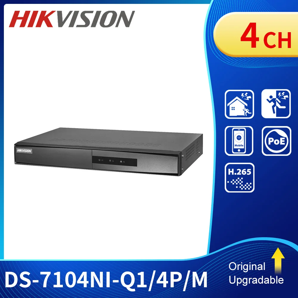 

Hikvision Value 4ch NVR 1080P декодирование H.265 + 1SATA 4 POE сетевой видеорегистратор Hik-Connect DS-7104NI-Q1/4 P/m