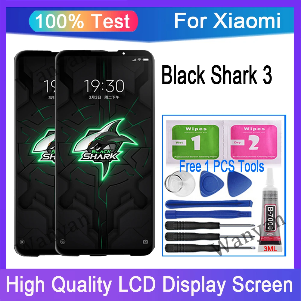 

Оригинальный AMOLED дисплей 6,67 дюйма для Black Shark 3, ЖК-дисплей, сенсорный экран, дигитайзер, запасные части