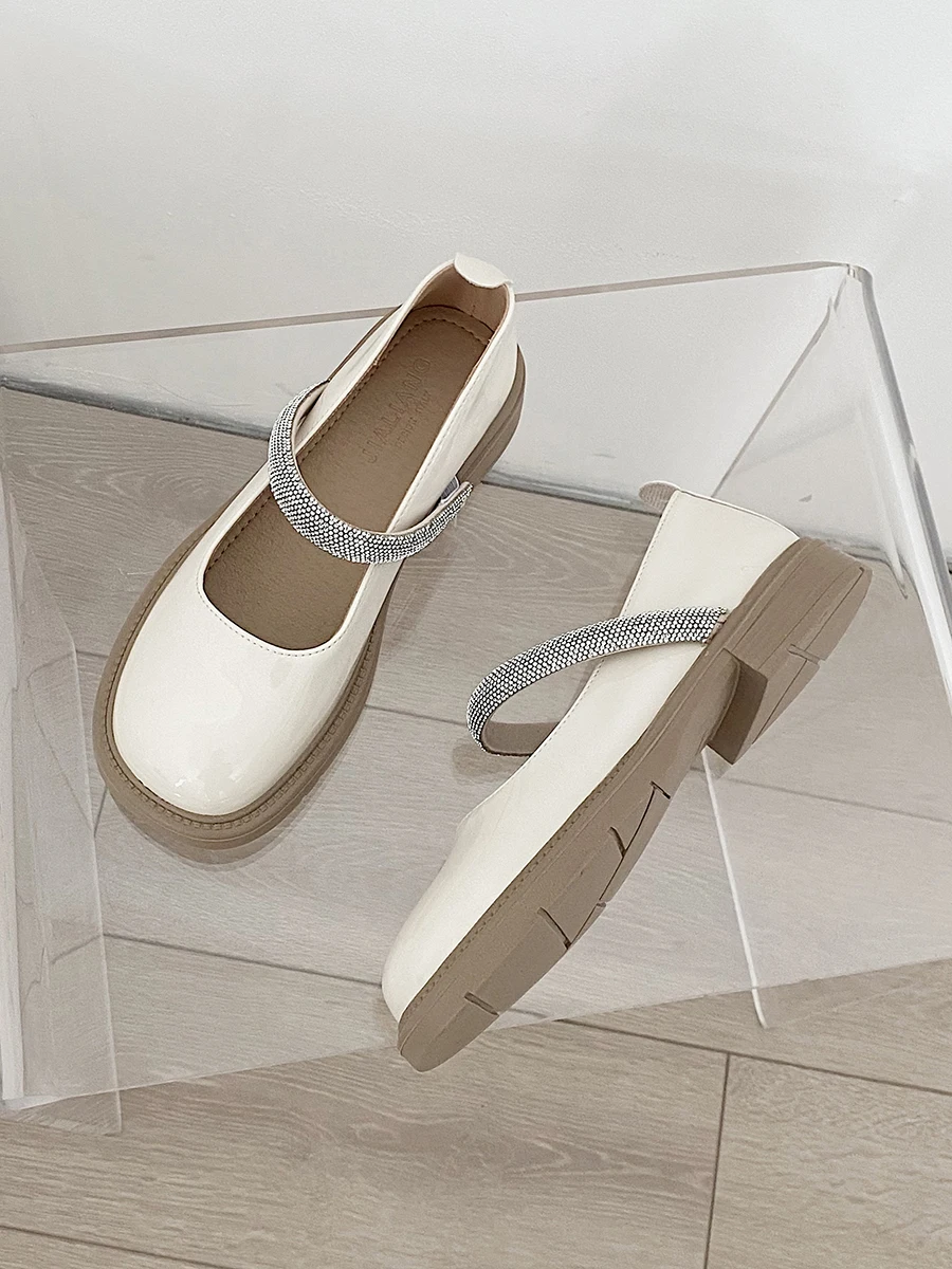 

Womens Derby Shoes Female Footwear Low Heels Clogs Platform White Sneakers All-Match Shallow Mouth Leather Dress Creepers New Su
