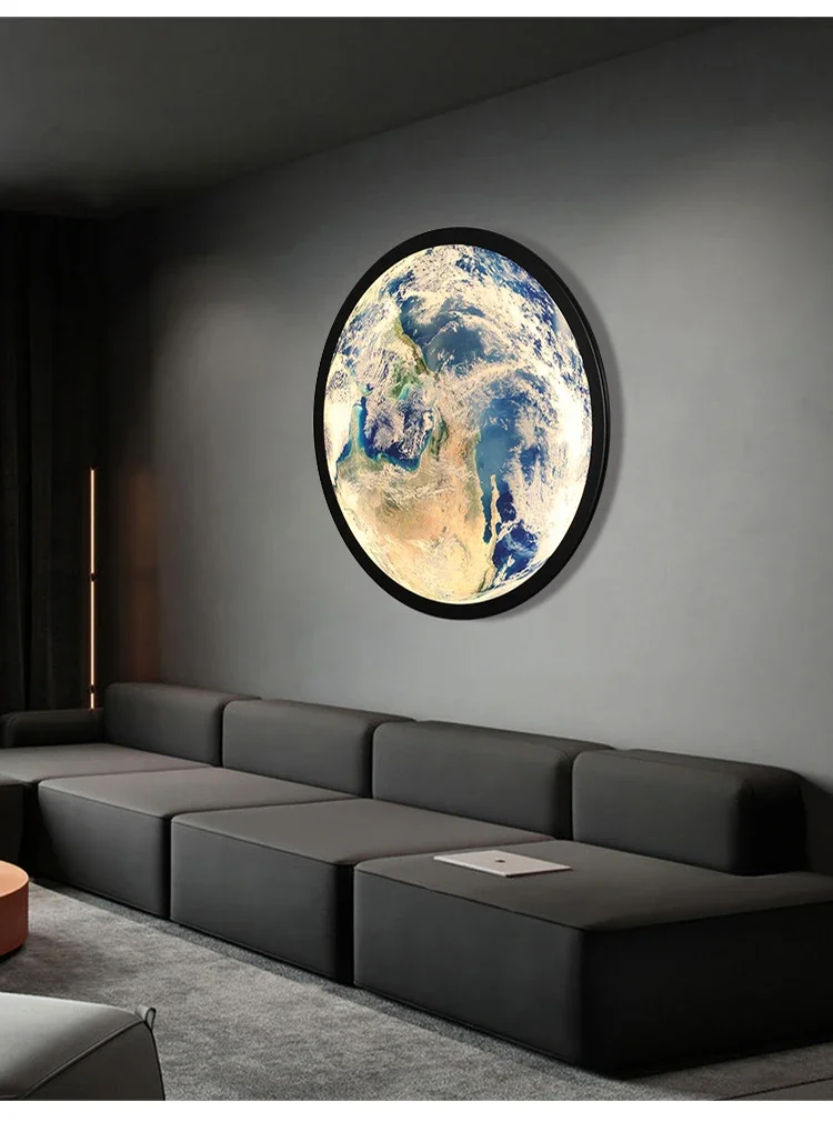Креативный светильник в скандинавском стиле земля Луна фон для гостиной