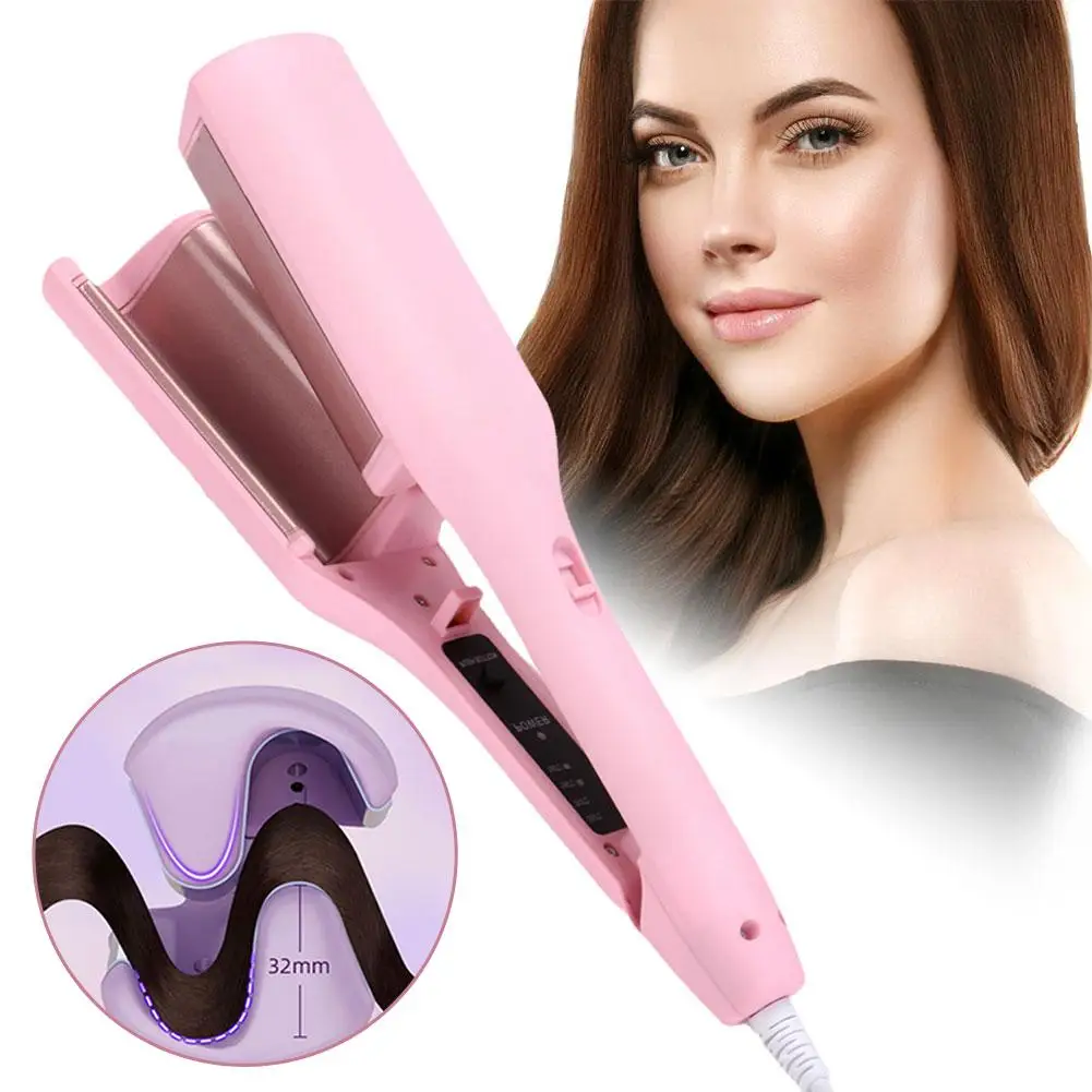 

220V Curling Iron Portable Cute Big Wave Hair Curler Hair Rolls Waver Fast Heating Egg Hair Curler J8F4