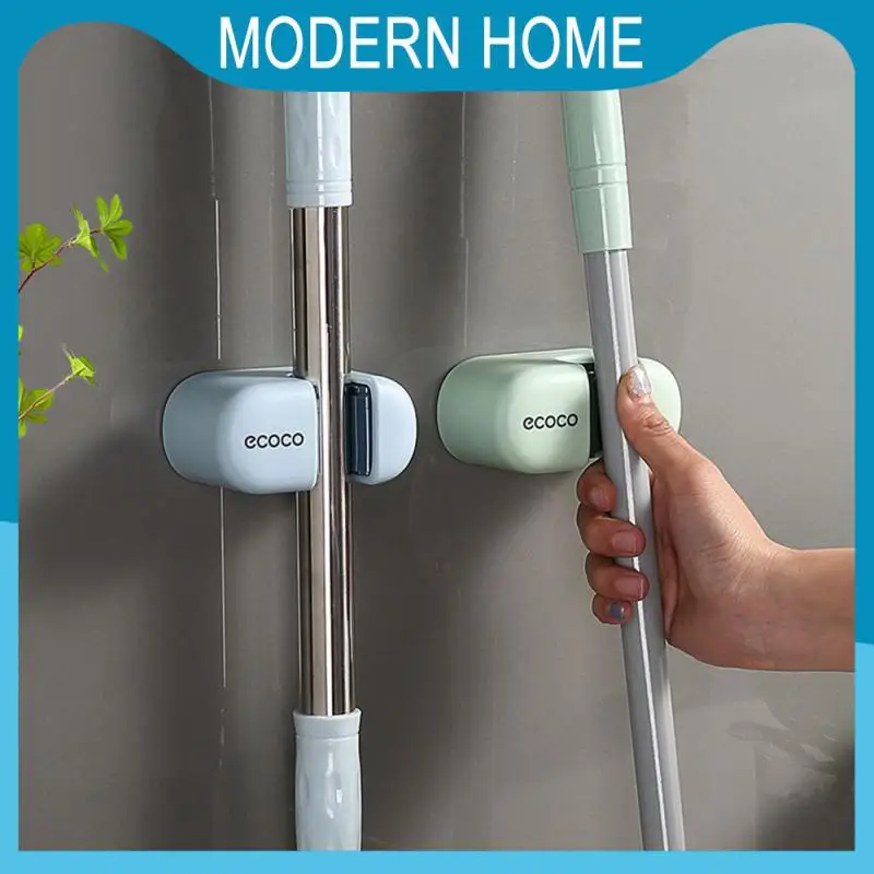

Wall Hanging Mop Clip Self-adhesive Broom Hanger Hook Waterproof Strong Viscose Mop Hook Bathroom Supplies Multi-purpose Hook
