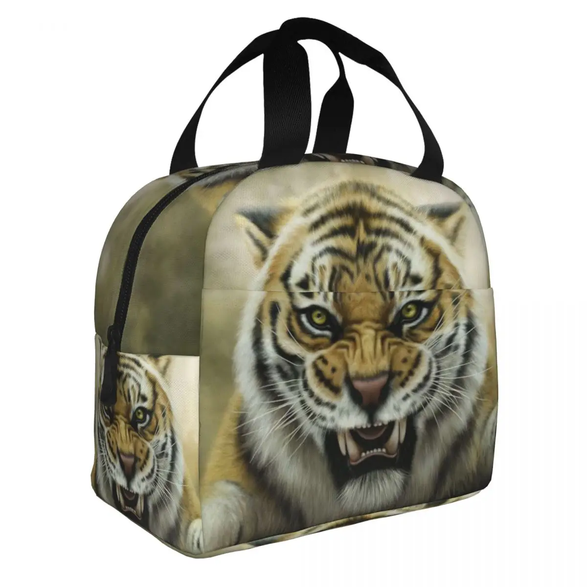 Tiger Lunch Bento Bags Portable Aluminum Foil thickened Thermal Cloth Lunch Bag for Women Men Boy