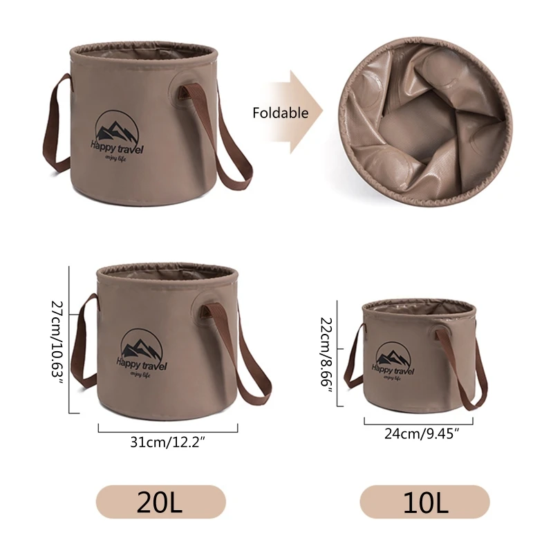 

10/20L Collapsible Bucket Portable Folding Bucket Car Washing Bucket Outdoor Fishing Travel Camp Bucket J60F