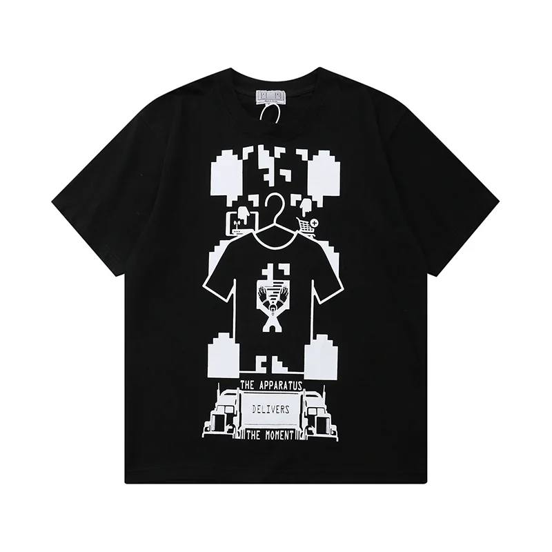 

CE 2023SS New Printed T-shirt High Quality Men's and Women's Cotton Casual Fashion T-shirt