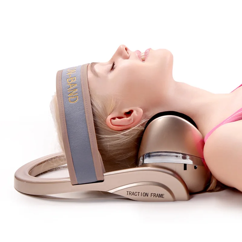 

Neck Massager Cervical Traction Support Stretch Device Airbag Kneading Massage Relieve Pain Fatigue Remote Control Heating