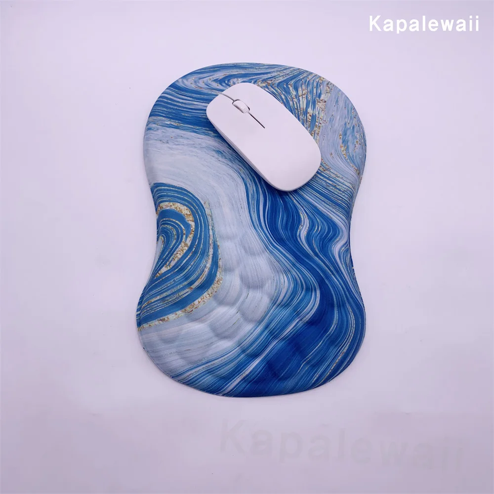 Коврик для мыши Blue Strata с жидкостью коврик на запястье Настольный эргономичные