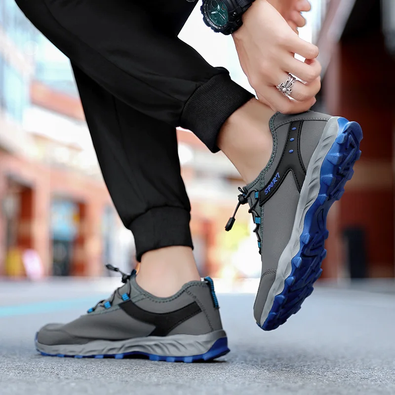 Mens Sneakers Breathable Sports Shoes Nonstop Casual Men Walking Shoes Life Waterproof Zapatillas Deportivas Hombre