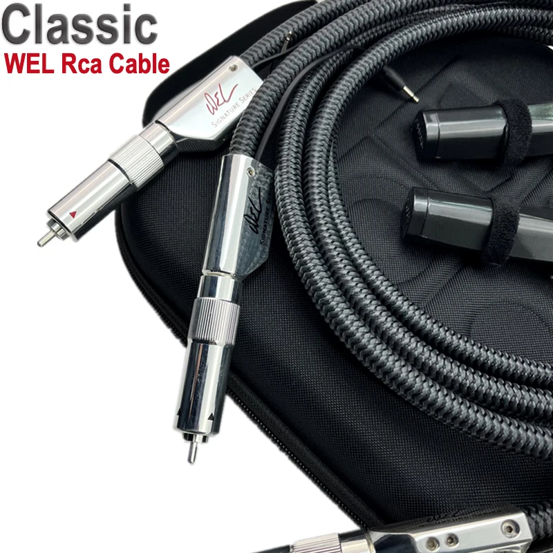 

Classic WEL RCA Cable Signature PSS Silver Core HiFi Audio Interconnect Line Cold-Welded Plug with Box