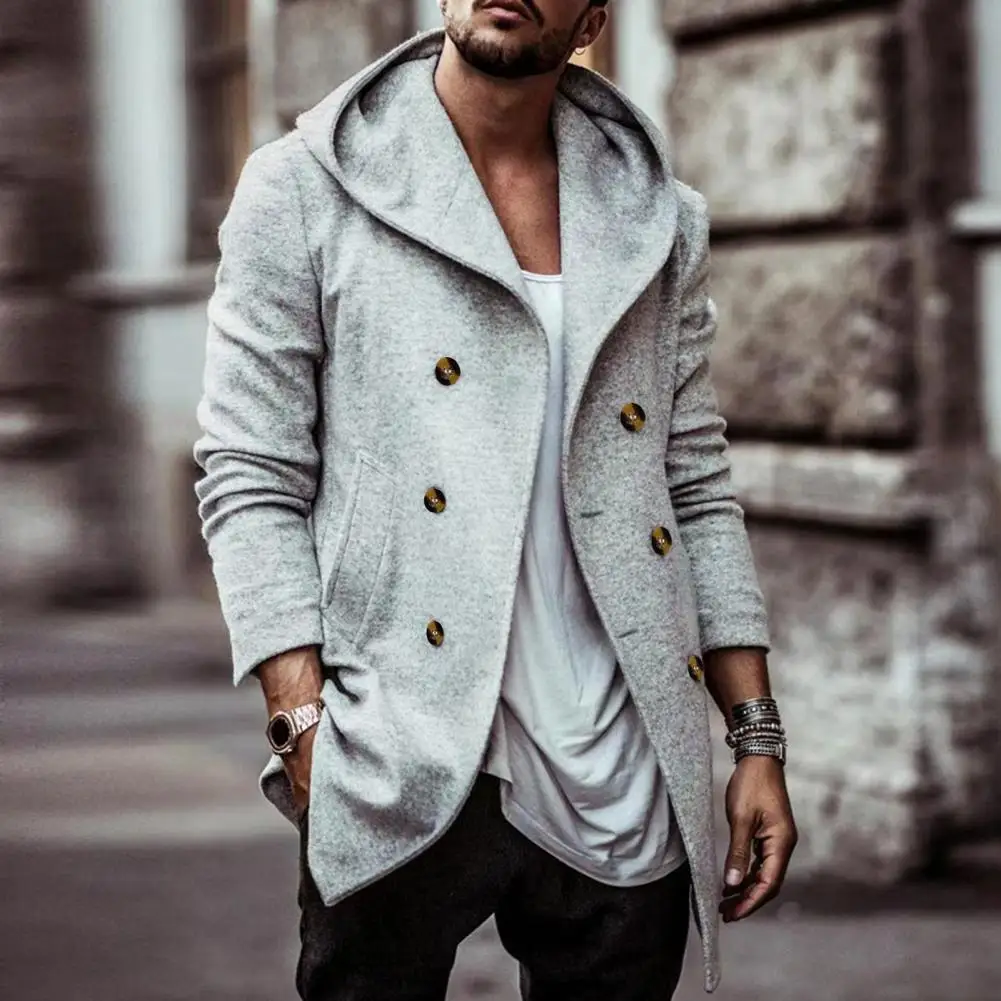 

2023 Vintage Men Trench Coats Hooded Ponchos Scarf Collar Long Sleeve Cloak Irregular Jackets Solid Streetwear Outerwear