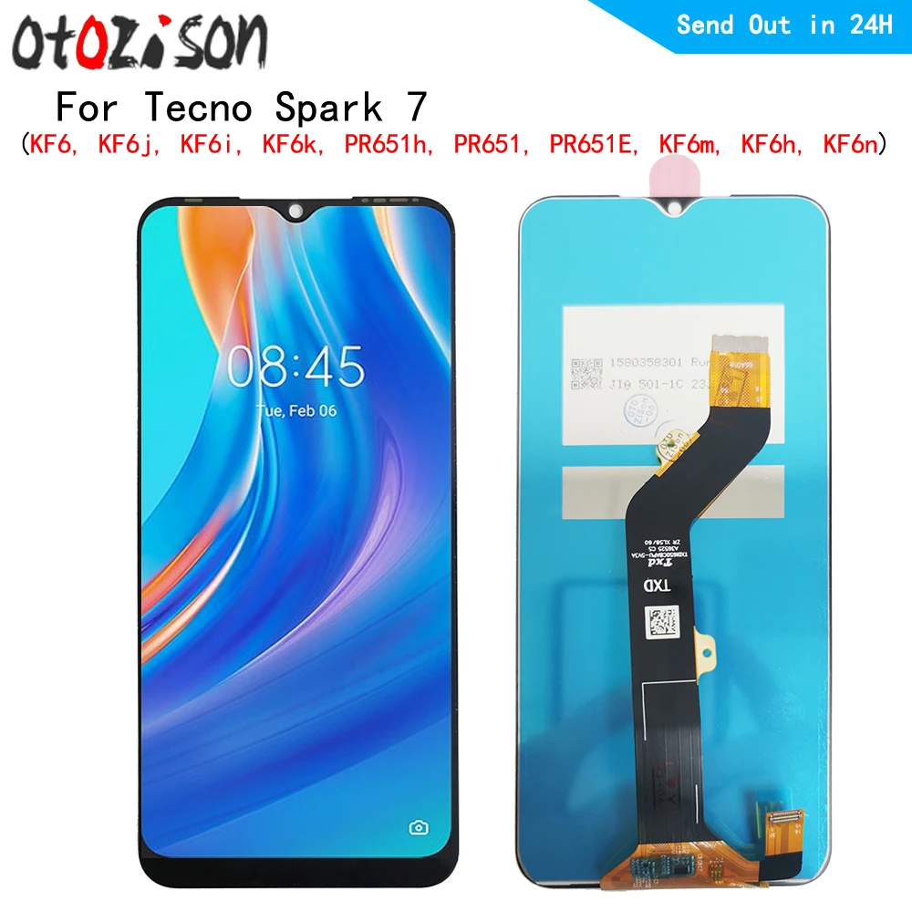 KF6 ЖК-дисплей 6 5 дюйма IPS для Tecno Spark 7 KF6j KF6i KF6k PR651h с цифровым преобразователем