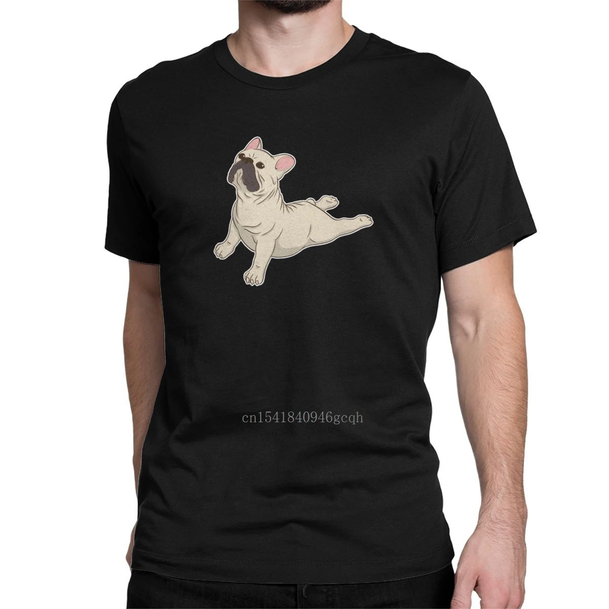 

Men French Bulldog Yoga T Shirt Dogs Funny Cotton Tops Creative Short Sleeve Round Collar Tee Shirt Big Size T-Shirts