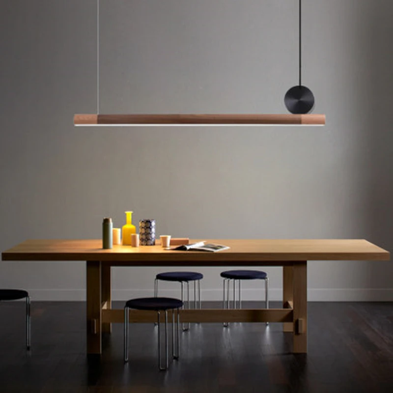 

Postmodern minimalist LED Solid wood Pendant Lights Restaurant Living Room luster pendant lamp home decor Hanging Decor Fixtures