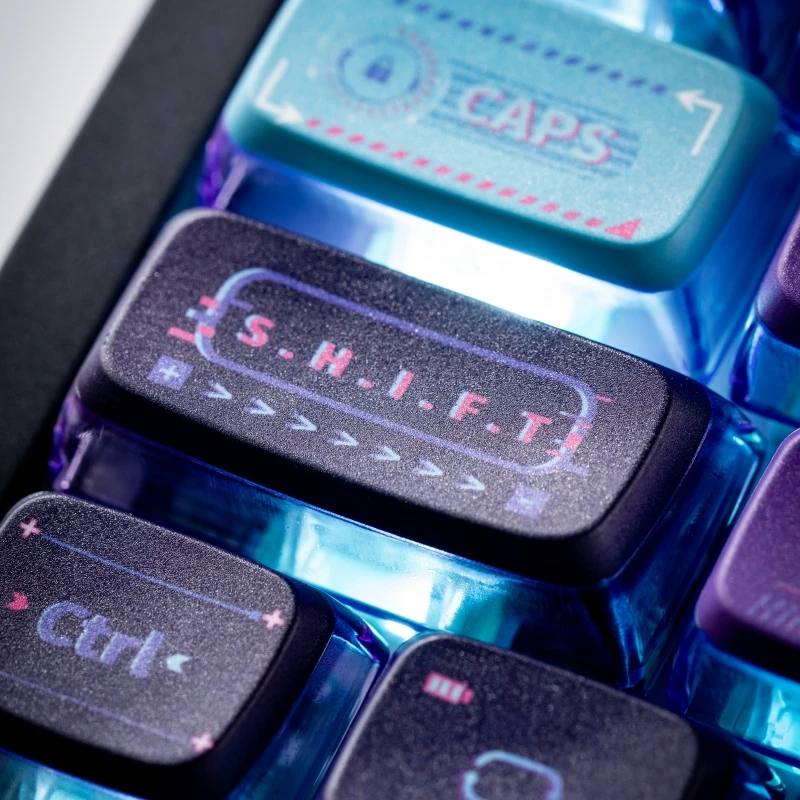 Cyber City Фиолетовый профиль ASA Материал PBT Четырехсторонний прозрачный колпачок