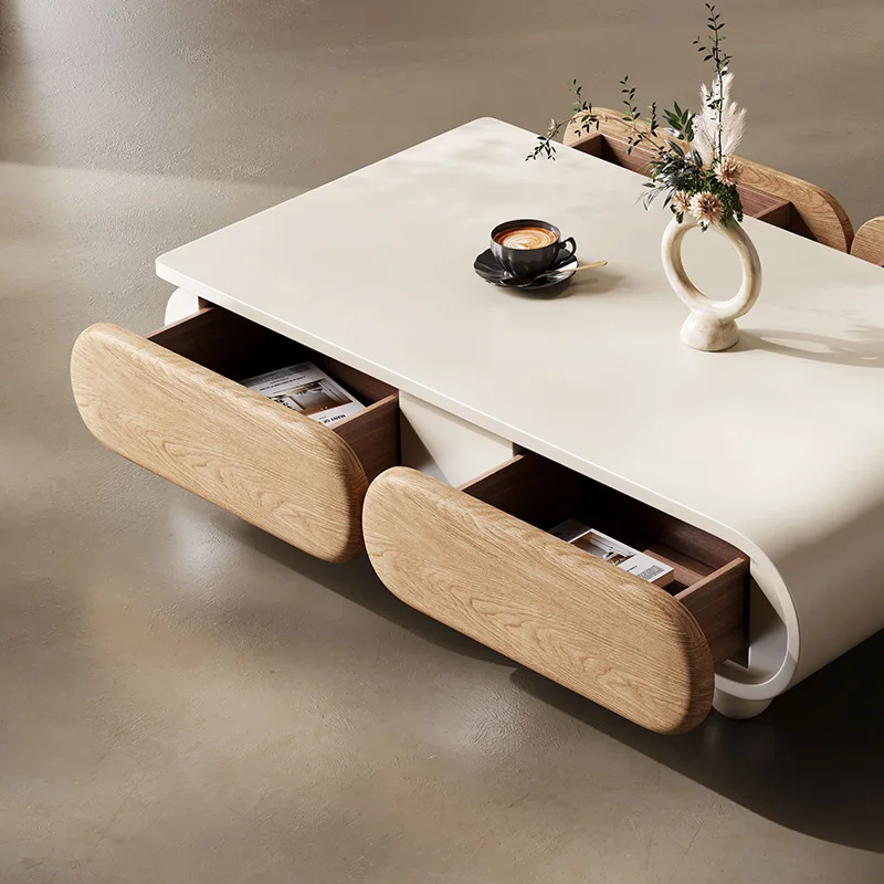 Уникальные белые журнальные столики скандинавские простые напольные бежевые