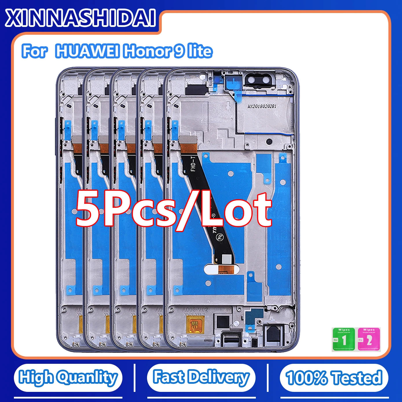 5 шт. ЖК-дисплей для HUAWEI Honor 9 Lite Сенсорный экран для замены lld-al00 al10 tl10.