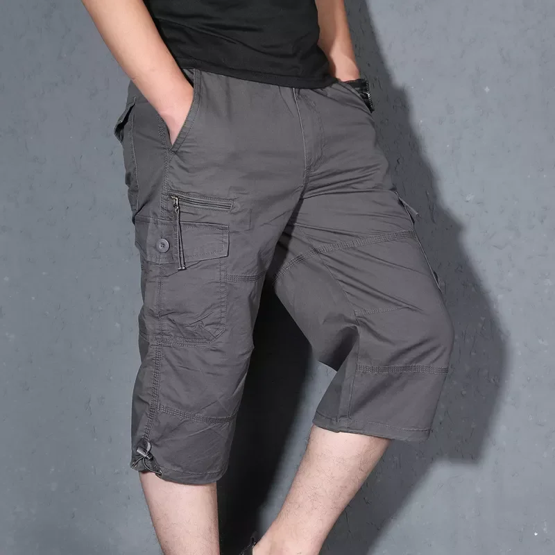 

MRMT 2022 Brand Summer Men's Thin Seven-point Pants Casual Middle-aged Pants Short Pants for Male 7-point Pants