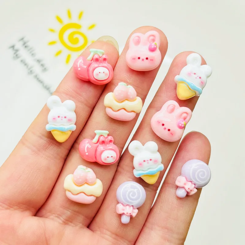 30 шт. новинка искусственная Статуэтка из смолы для мороженого ремесла с плоским