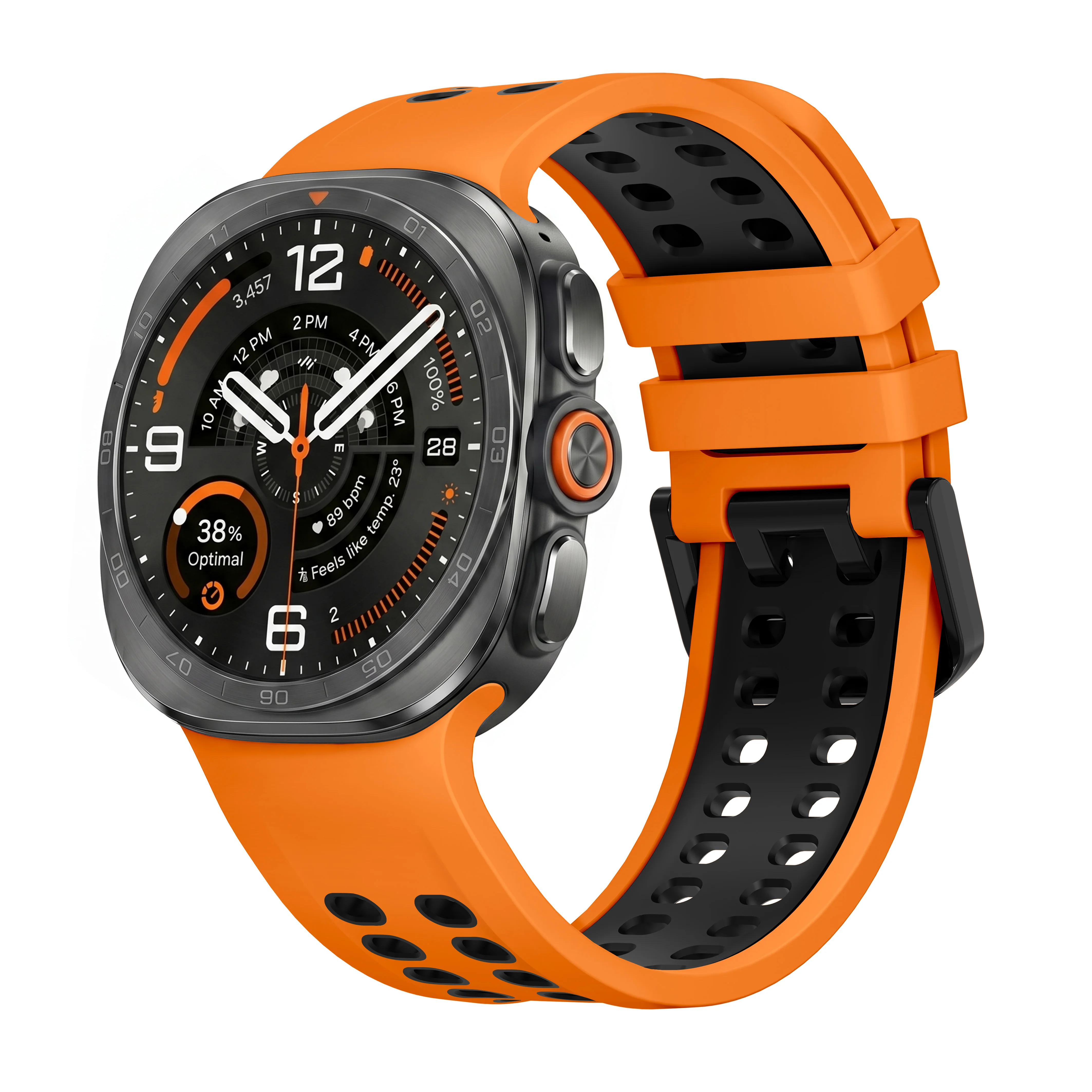 Фото Дышащий силиконовый ремешок для Samsung Galaxy Watch Ultra 2, спортивный сменный браслет, аксессуары для Galaxy Watch Ultra №2