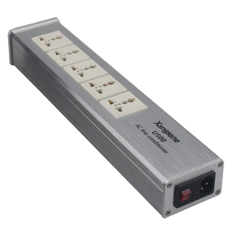 Фильтры питания hifi черный/серебристый разъем штепсельная розетка для очистки