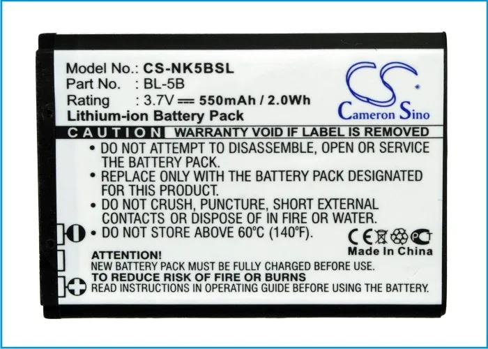 

Cameron Sino Mobile SmartPhone Replacement Li-ion Battery 550mAh For BLU 10050, 10051, 10052, Free Tools