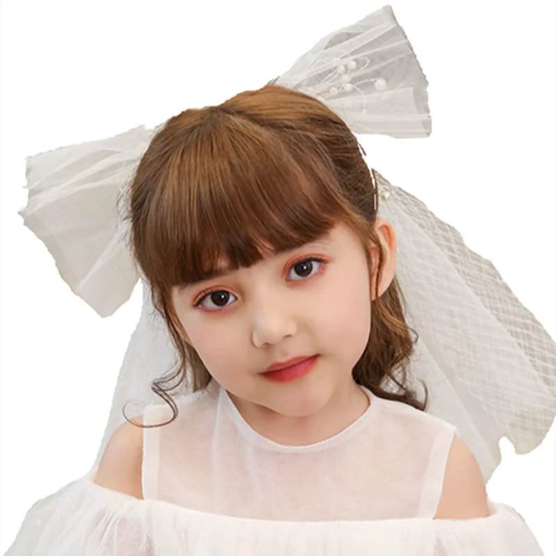 Детские заколки для волос с белым бантом свадьбы подружек невесты бант девочек