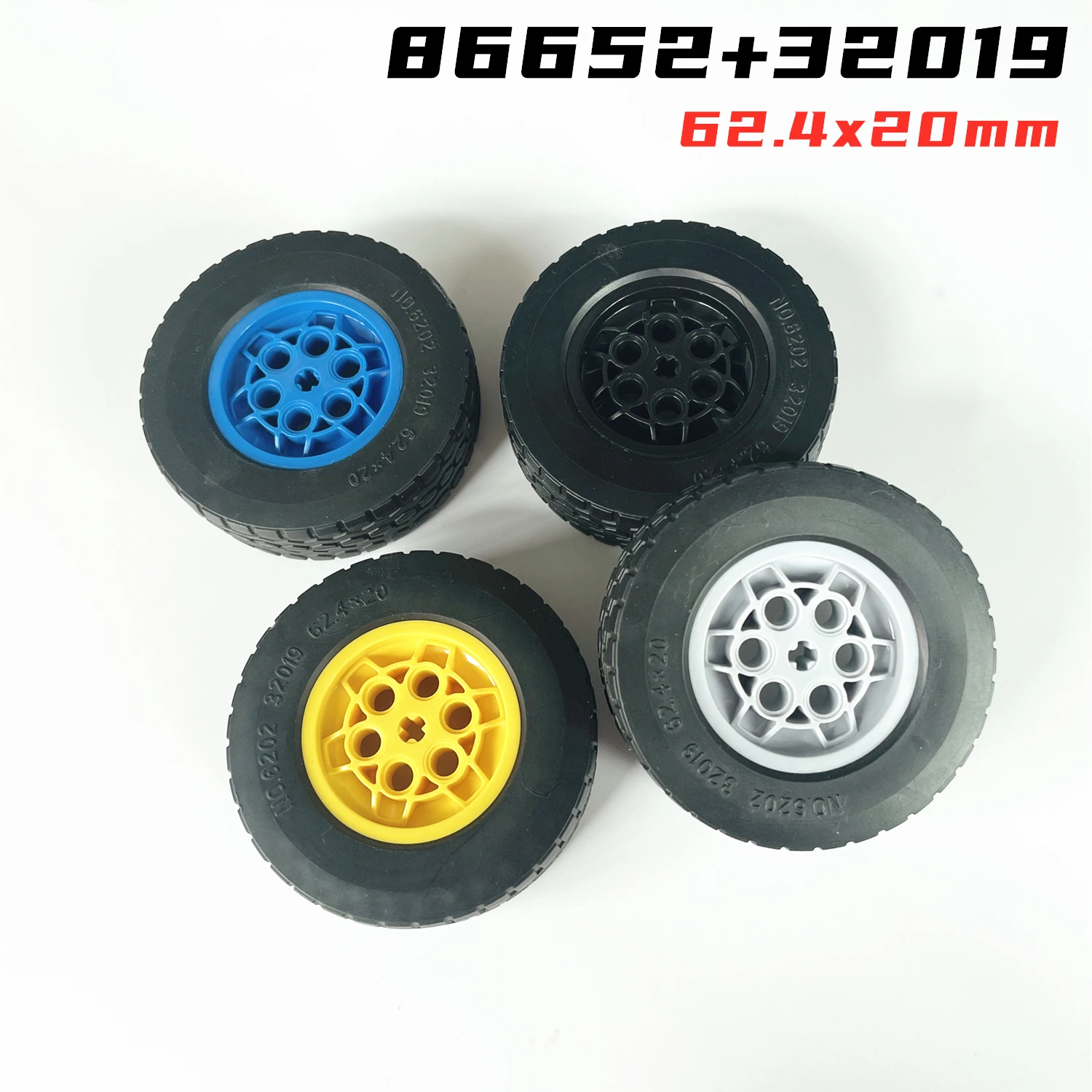 Детали радужной свиньи MOC колесо 86652 + 32019 шина 62,4x20 S высокотехнологичные Совместимые Кирпичи «сделай сам» Строительные блоки частицы детская игрушка подарок