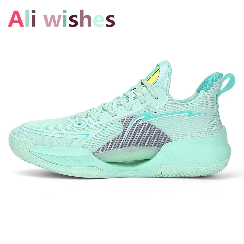 Spring Unisex Mesh Green Basketball Shoes Men Brand Professional Trainers Sneakers Women Non-slip Size 36-45 Men's Sport Shoes