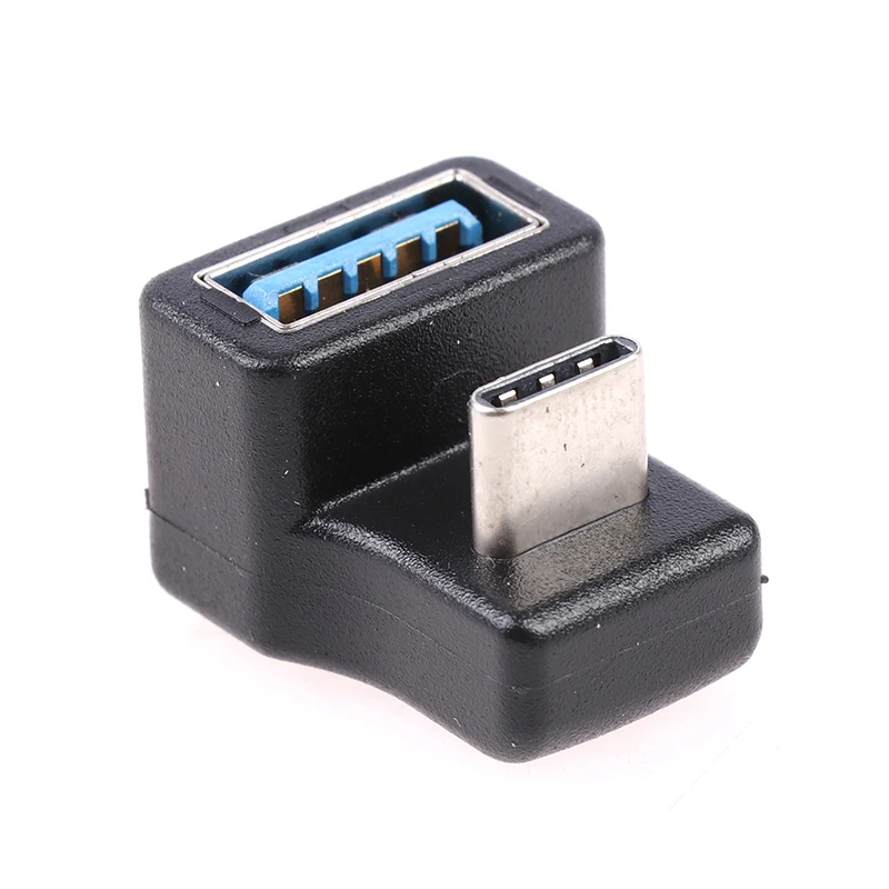 

1PC 180 Degree Up & Down Angled Type-C OTG To USB 3.0 Female Adapter For Mobile