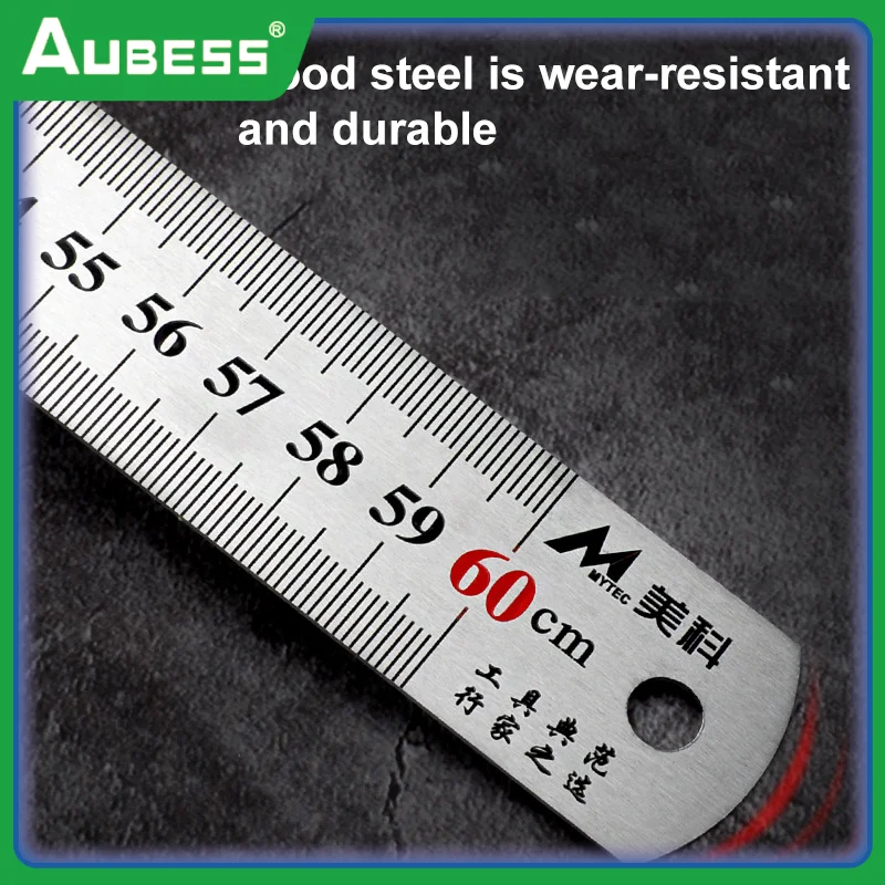 

30cm/12 Inch Straightedge Double Side Scale Double Side Precision Double Side Stainless Steel Straight Ruler 15cm/20cm/30cm/50cm