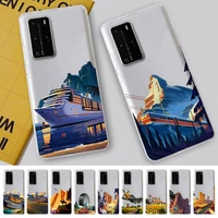 mountain scenery phone case for samsung a51 a52 a71 a12 for redmi 7 9 9a for huawei honor8x 10i clear case