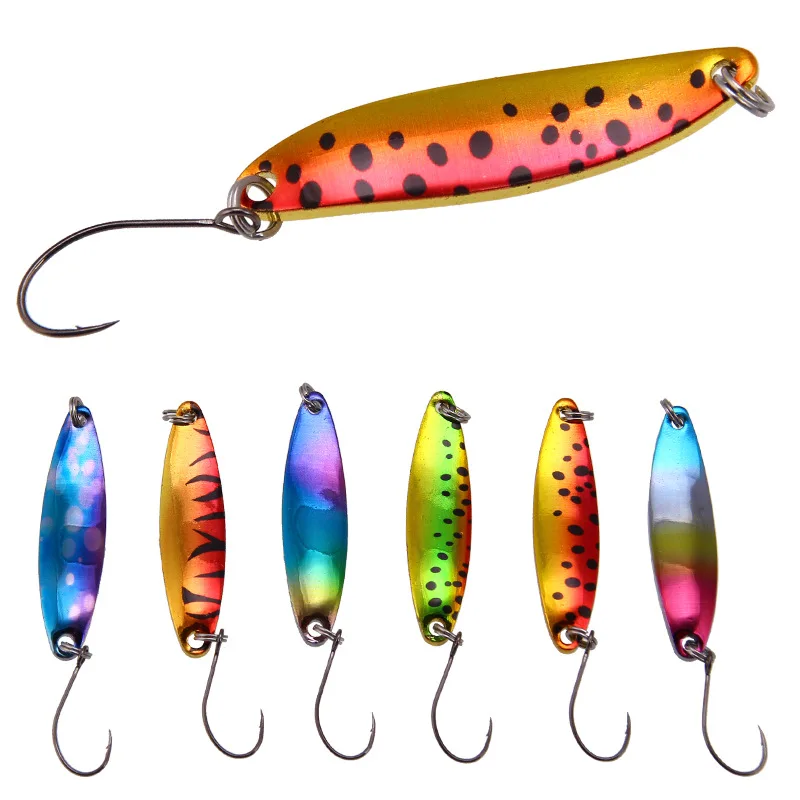 

1PCS Fishing Lures40mm Artificial Bait Metal Spoon Lure Hard Baits Bass Pike Wobbler Crankbait Minnow Bait Pesca Fishing Tackle