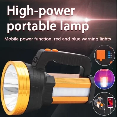 

Flashlight lighting rechargeable spotlight with side light flashlight torch waterproof